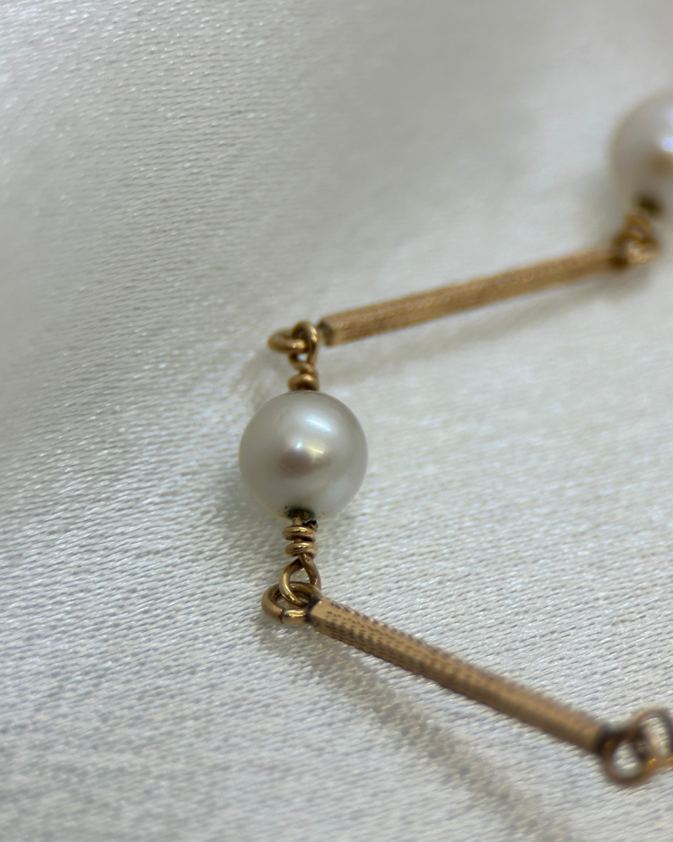 14K Halsband med Odlade Pärlor