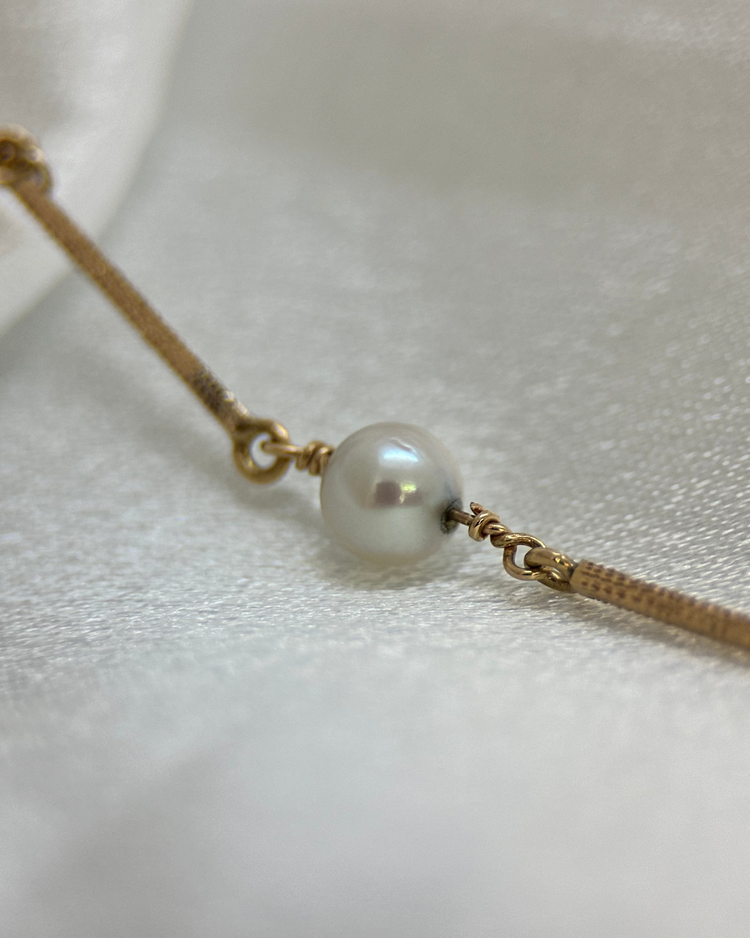 14K Halsband med Odlade Pärlor