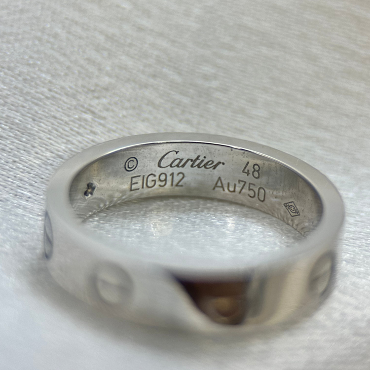 Cartier LOVE-ring med diamant, liten modell i 18K vitguld