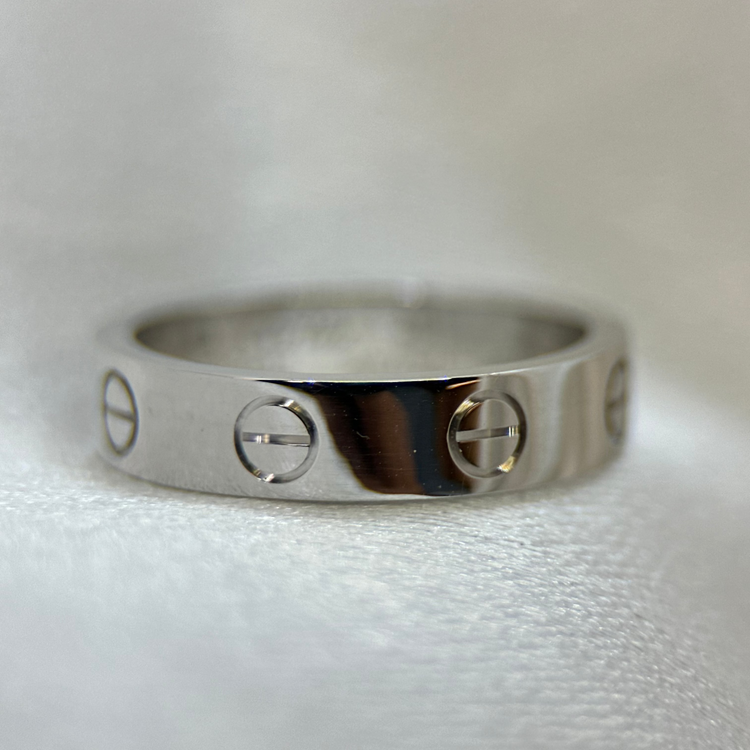 Cartier LOVE-ring med diamant, liten modell i 18K vitguld