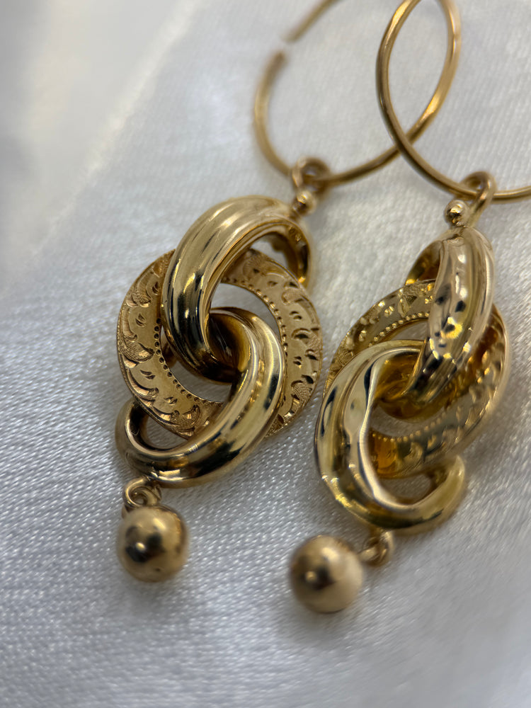 Guld Örhängen, 1874 – Invävda motiv, 4.8 cm