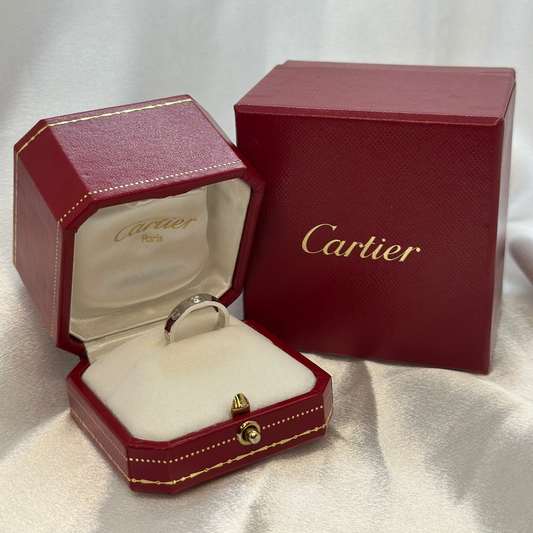 Cartier LOVE-ring med diamant, liten modell i 18K vitguld