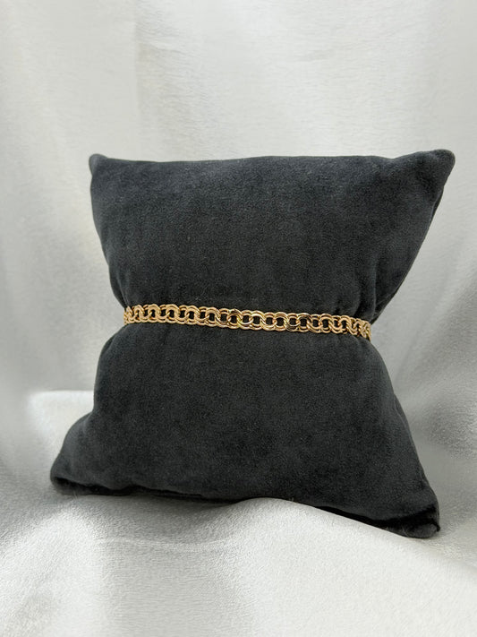 18K Bismarckarmband i rödguld – 6.2g, 17 cm