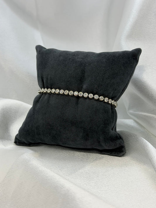 18K Diamond Tennis Bracelet – approx. 2.30 ct, 18.5 cm
