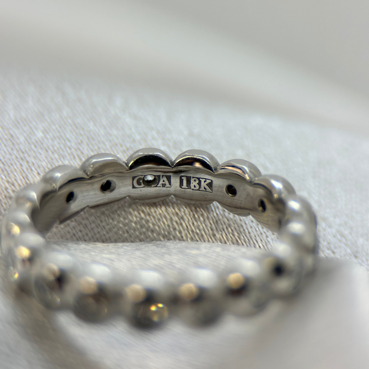 18K Alliansring med diamanter 0,85 ct