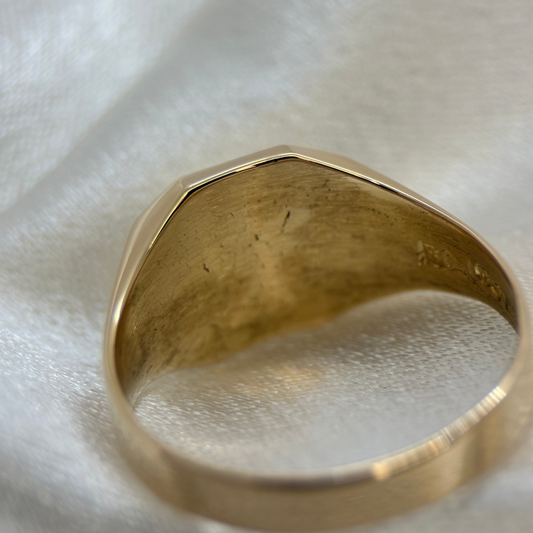 18K Vintage Gold Signet Ring – Göteborg 1987