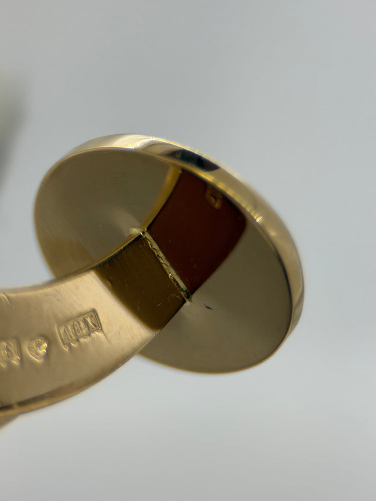 18K Manschettknappar i rödguld – Ovala, 11.7g