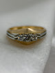 18K Two-Tone Diamond Ring – 0.30 ct, Size 54