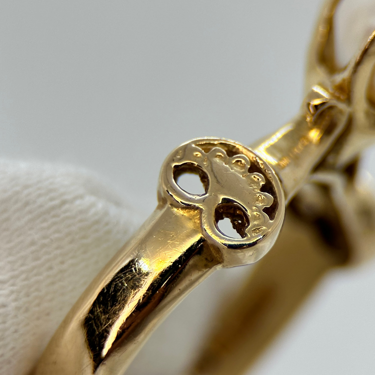 18K Ring med Odlad Pärla 1989, Storlek 56