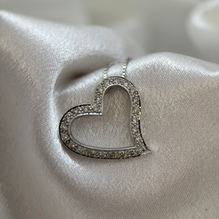18K Hjärthänge med Diamanter – 1,20ct