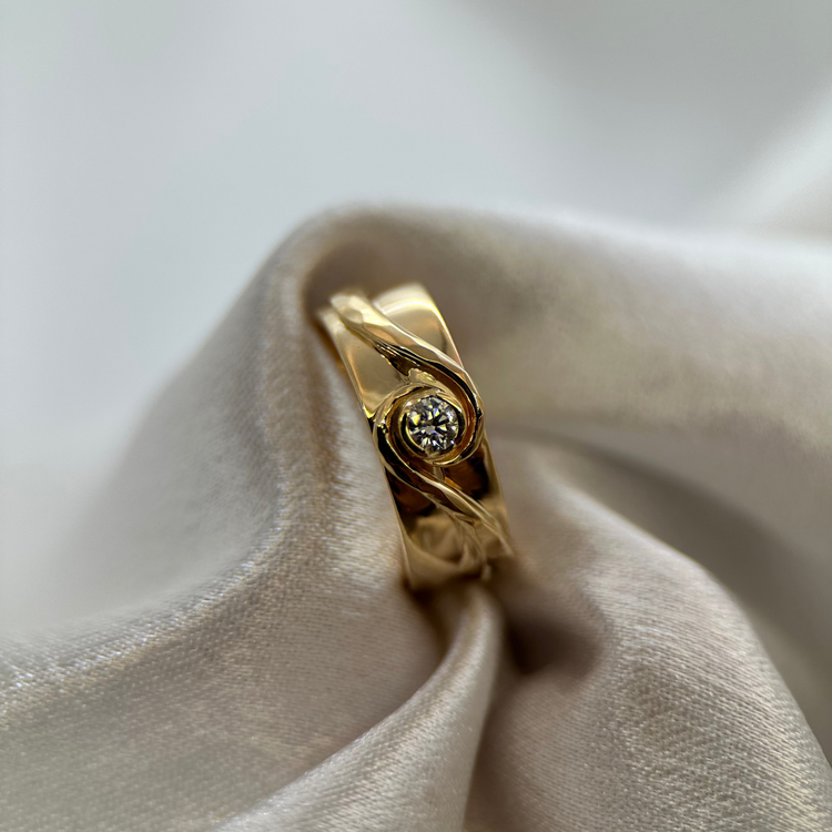 18K Diamantring TWVS 0.15ct