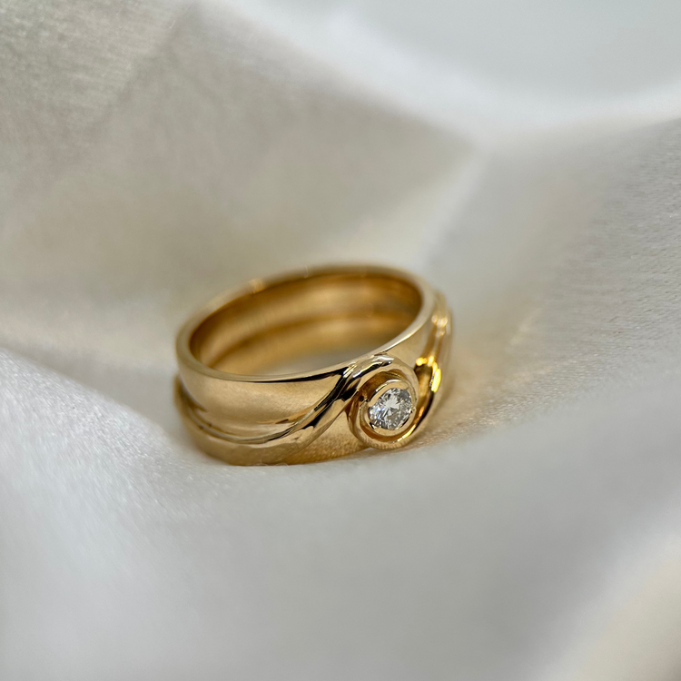 18K Diamantring TWVS 0.15ct