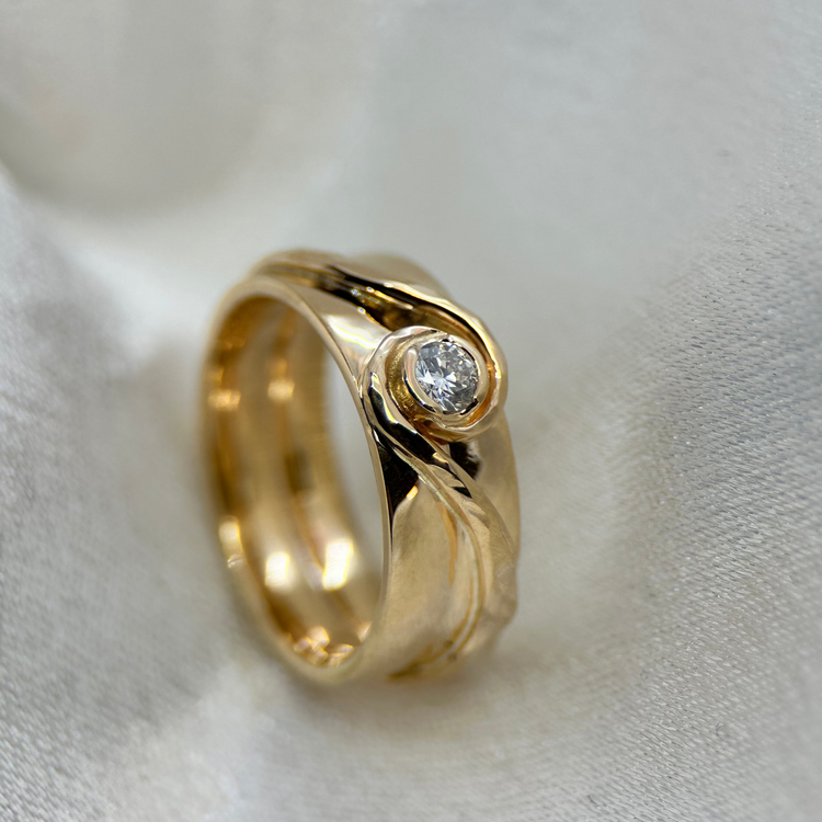 18K Diamantring TWVS 0.15ct