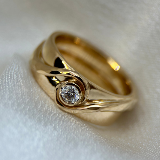 18K Diamantring TWVS 0.15ct