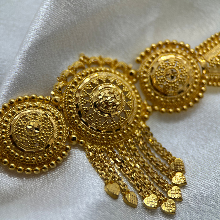 22K Indian Choker in Filigree Design - 26.2g