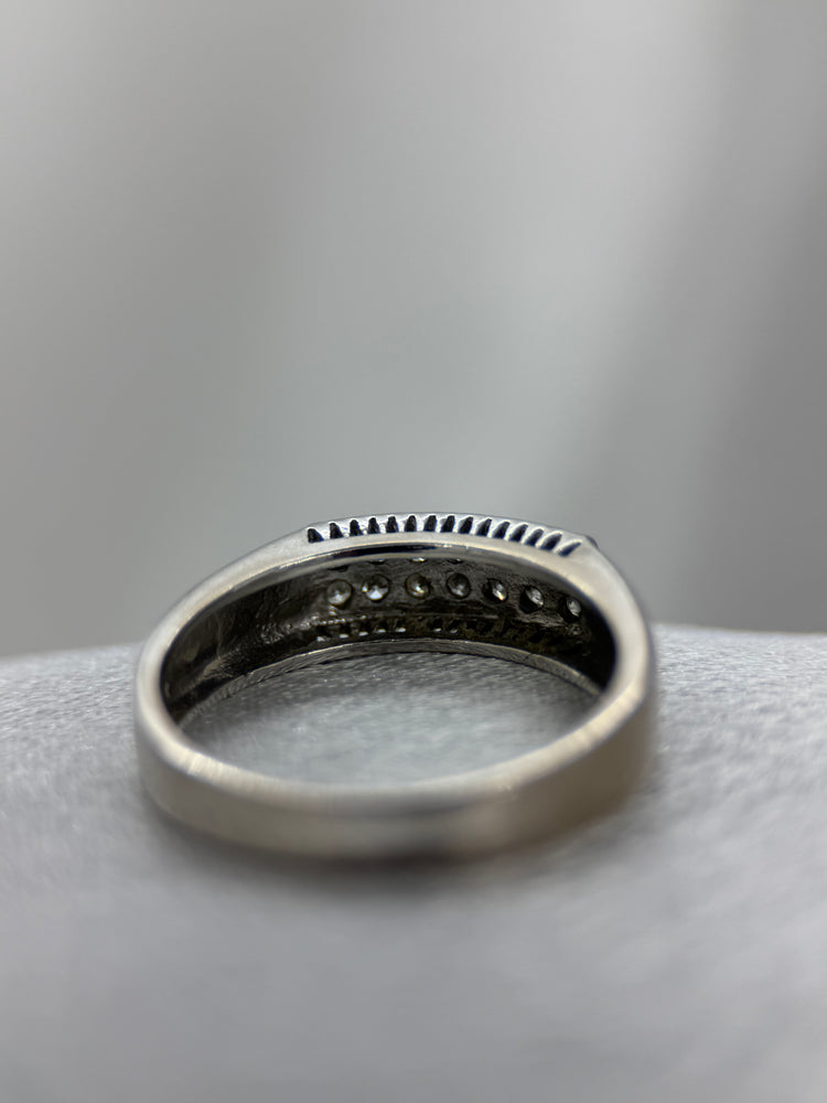 18K Dubbel diamantring – 0.25 ct, Storlek 56