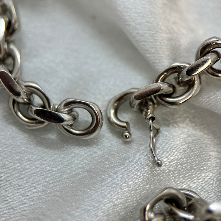 18K Ankar halsband flackslipad handgjord - 131,8g