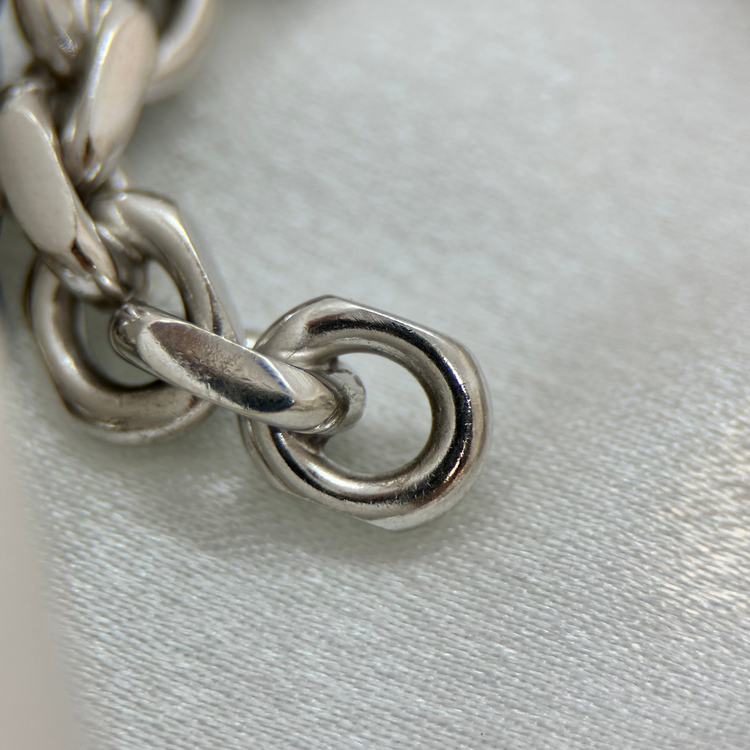 18K Ankar halsband flackslipad handgjord - 131,8g