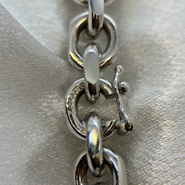 18K Ankar halsband flackslipad handgjord - 131,8g