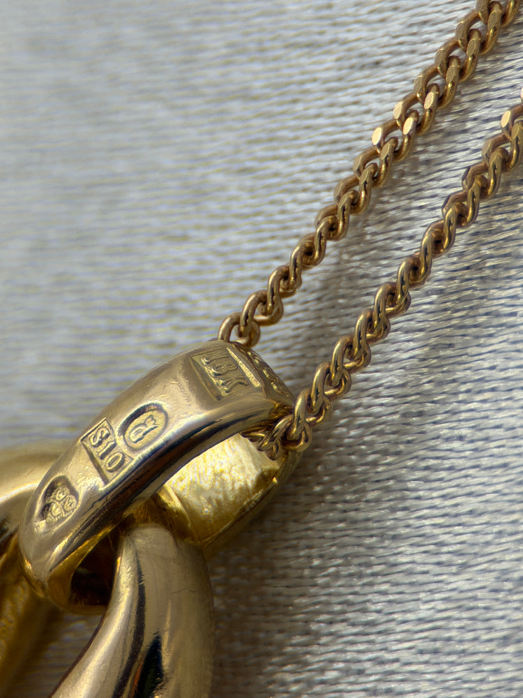 18K Panterhänge med rubiner – 7.2g, 2.5 cm
