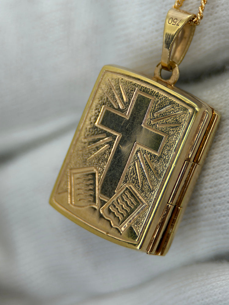 18K Berlock – Bibel med de tio budorden