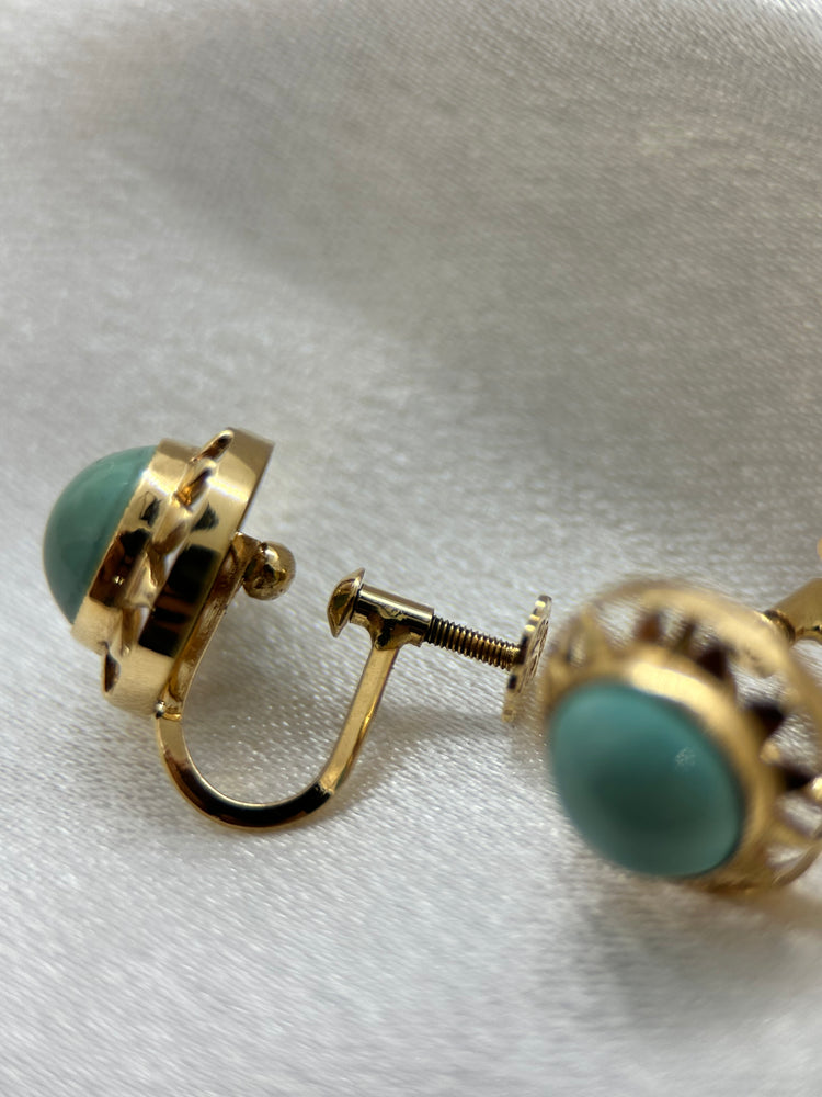 18K Turkos Örhängen från K & EC