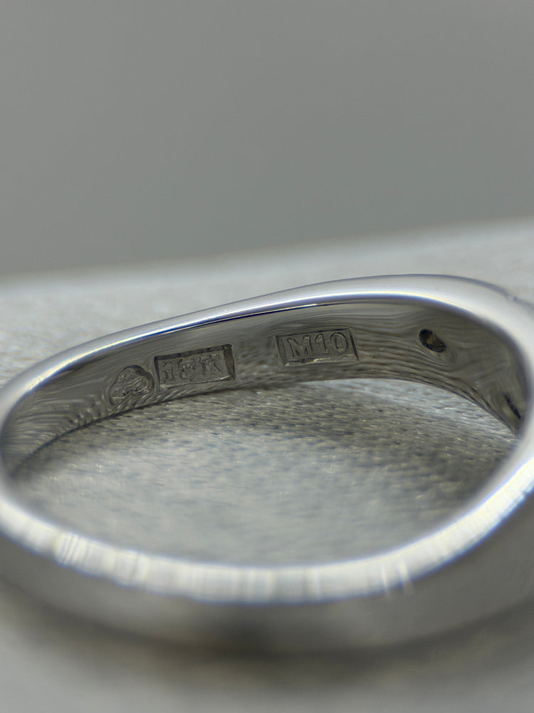 18K Diamantring i vitguld – 5 briljanter, Storlek 52