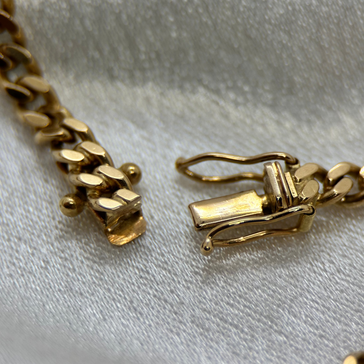 18K Pansarlänk halskedja 45cm - 25g