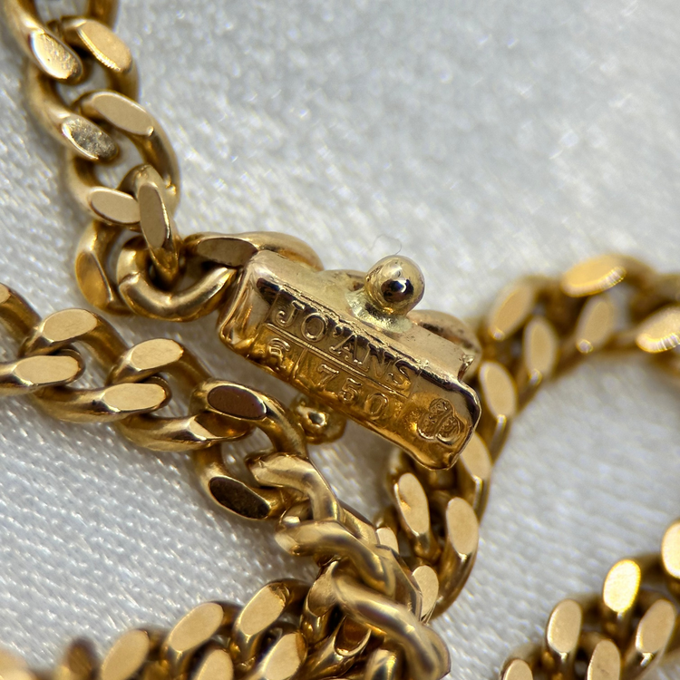 18K Pansarlänk halskedja 45cm - 25g