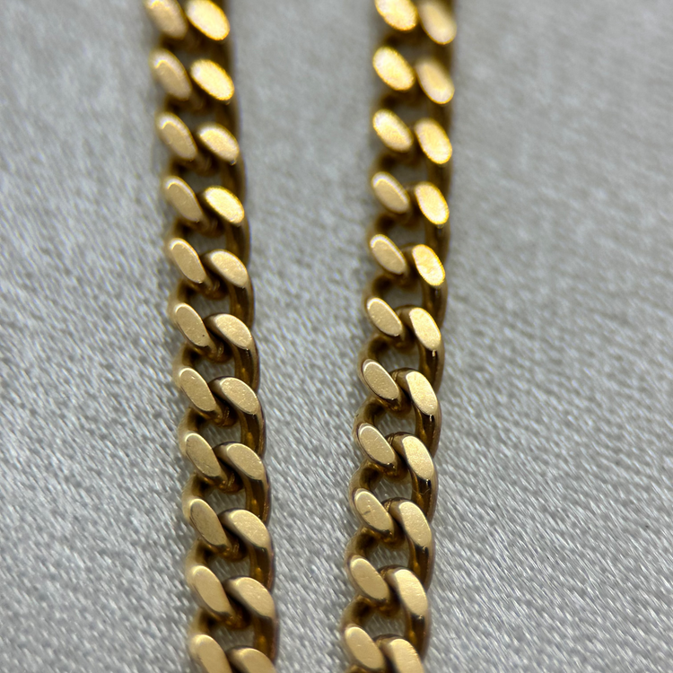 18K Pansarlänk halskedja 45cm - 25g