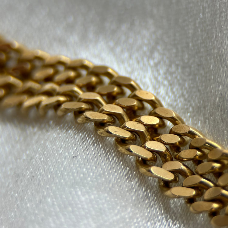 18K Pansarlänk halskedja 45cm - 25g