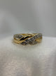 18K Bicolor diamantring – Storlek 52