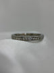 Palladium Halvevighetsring med Diamanter – 0.12 ct, Storlek 57