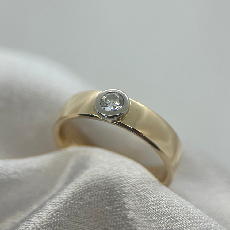 18K Solitärring, 0.20ct, Storlek 54