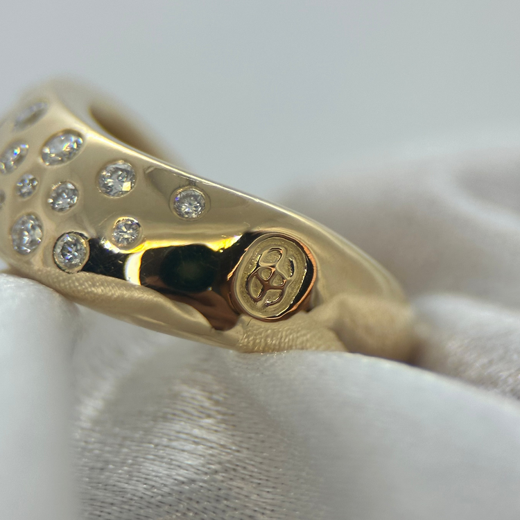 18K Vågformad Diamantring - 1998, Storlek 54, 7.8g