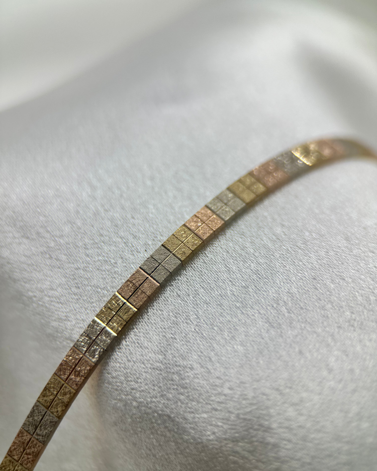 Armband i 14K Trefärgat Guld
