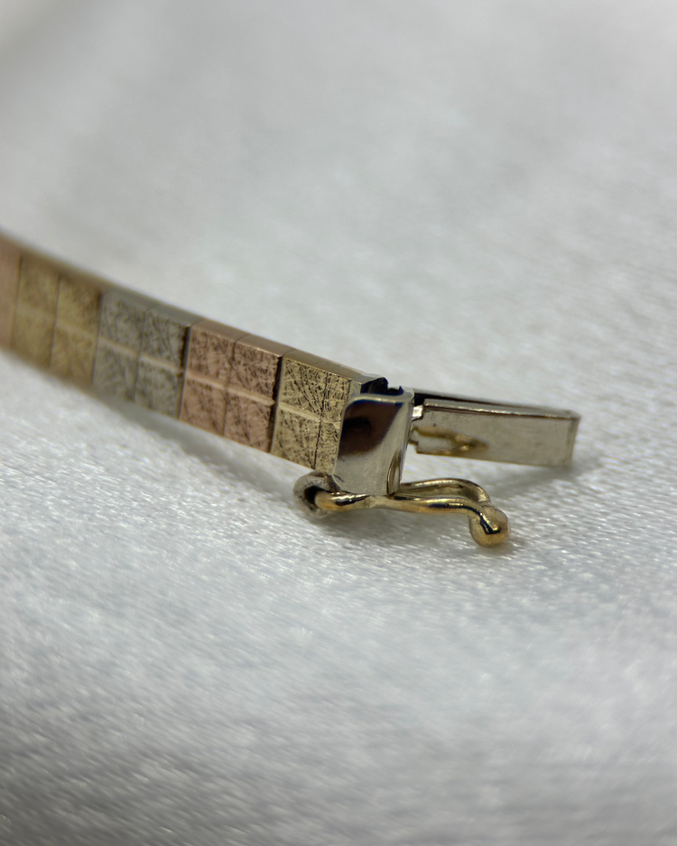Armband i 14K Trefärgat Guld