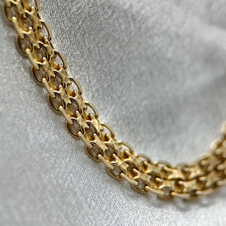 UnoAErre: Halsband i 14K Guld med X-länkar