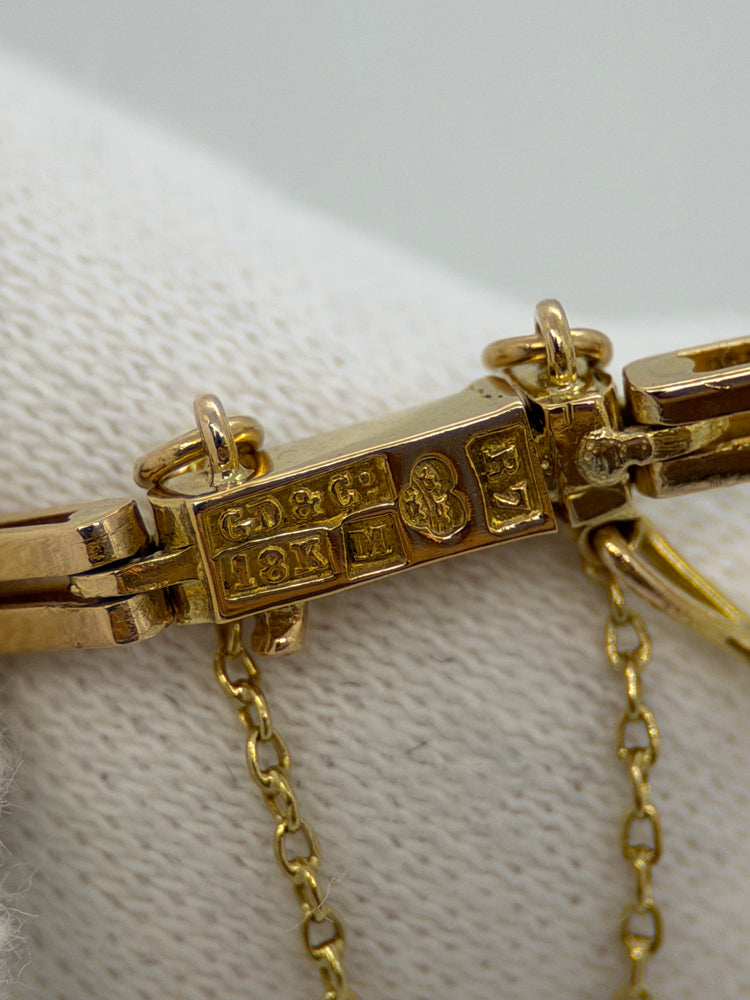18K Armband med odlade mabépärlor – Guldvaruaktiebolaget Gustav Dahlgren, Malmö 1919