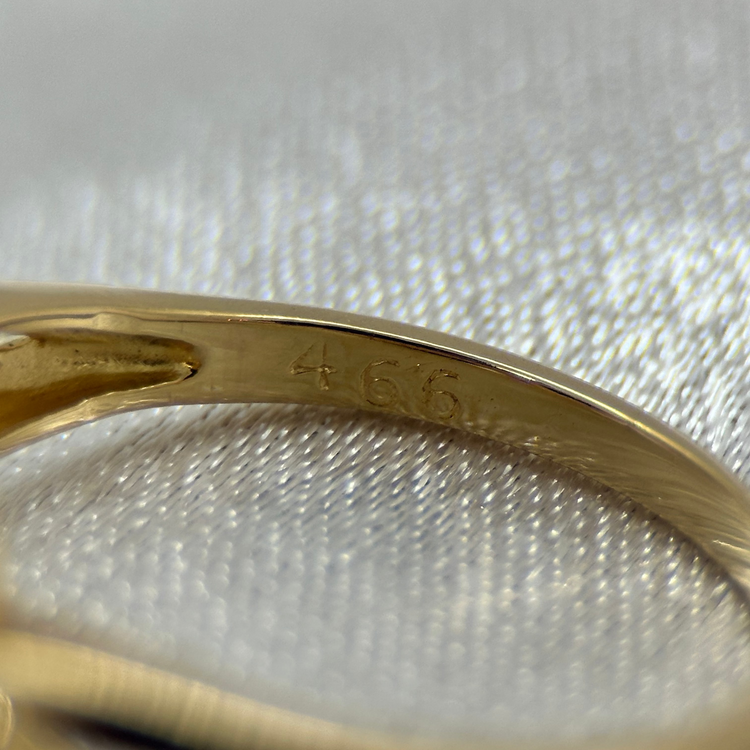 18K Safir ring i klusterdesign - Ringstorlek 55