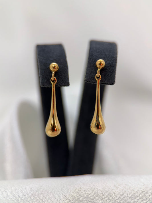 18K Gold Drop Earrings – 2.3 cm, 1.0 g