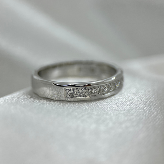 18K Alliansring med diamanter 0,30 ct - Ringstorlek 56 ½