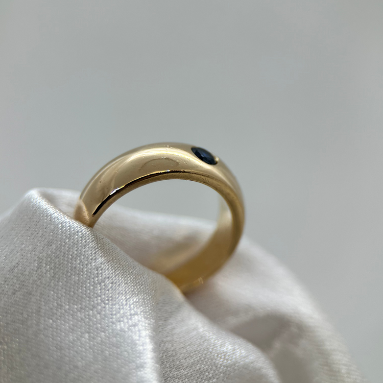 18K Safirring - ringstorlek 61