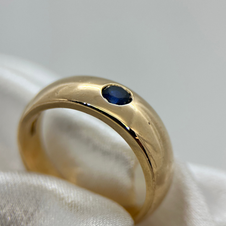 18K Safirring - ringstorlek 61
