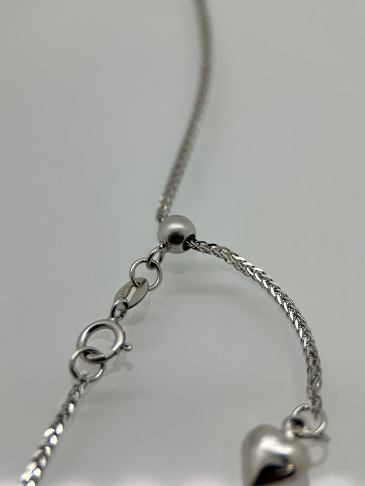 14K Vitguldshalsband med Flerfärgade Safirer & Diamanter