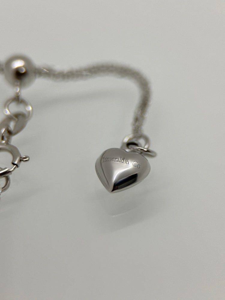 14K Vitguldshalsband med Flerfärgade Safirer & Diamanter