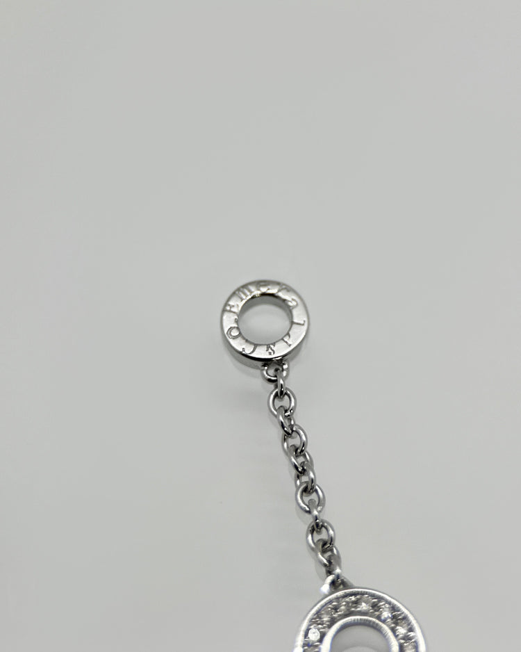 14K Vitguldhalsband med Akvamarin, Safirer & Diamanter