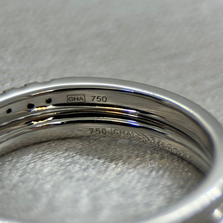 18K Diamantring & Alliansring från Hallbergs Guld - Ringstorlek 53