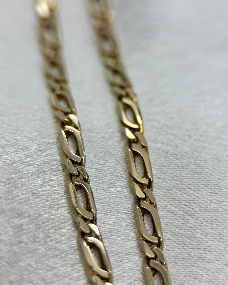 14K Fantasilänk Halskedja - 11,7 g 51 cm