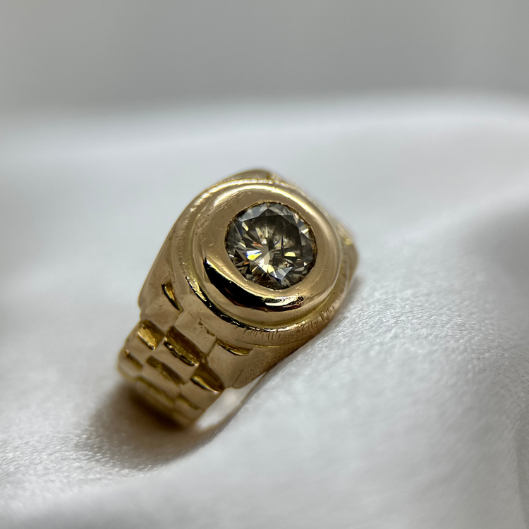 18K Diamantklackring - 1,29 ct ringstorlek 53